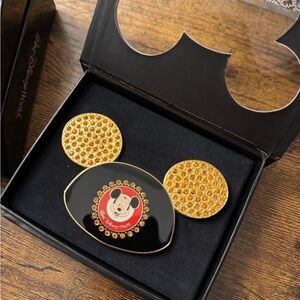 Mickey Mouse Gold & Black Enamel Jumbo Pin